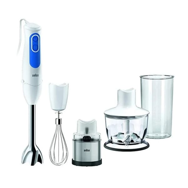 Mixeur Plongeant Braun Spice 700 W Blanc & Bleu (MQ3038WH) Mixeur Plongeant Braun Spice 700 W Blanc & Bleu (MQ3038WH)